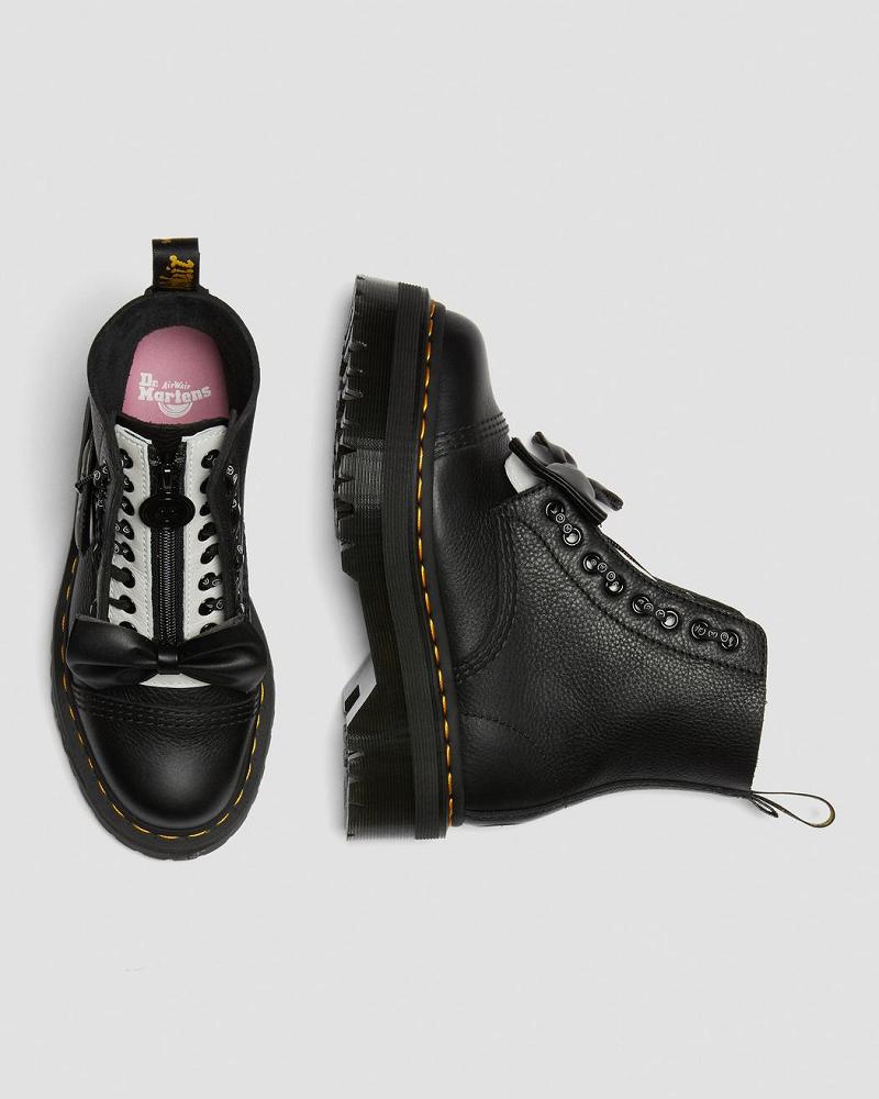 Black Women's Dr Martens Sinclair Lazy Oaf Leather Platform Boots | CA 254LIS